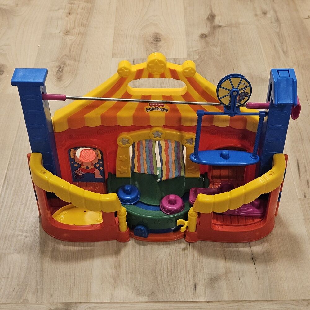 Fisher Price Little People Circus Tent 2005 Works perfect no figures included